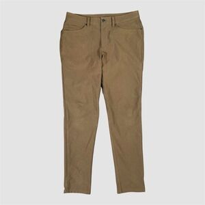 Lululemon Mens ABC Slim 5-Pocket Pant Utilitech 31z31 Khaki Abrasion Resistant